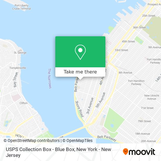 USPS Collection Box - Blue Box map