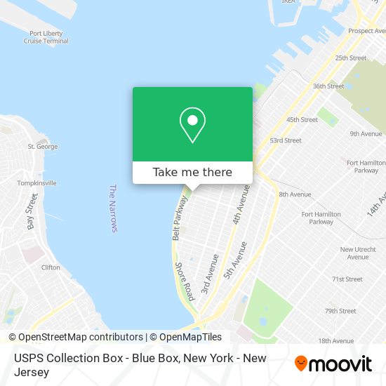 USPS Collection Box - Blue Box map