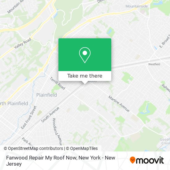 Mapa de Fanwood Repair My Roof Now