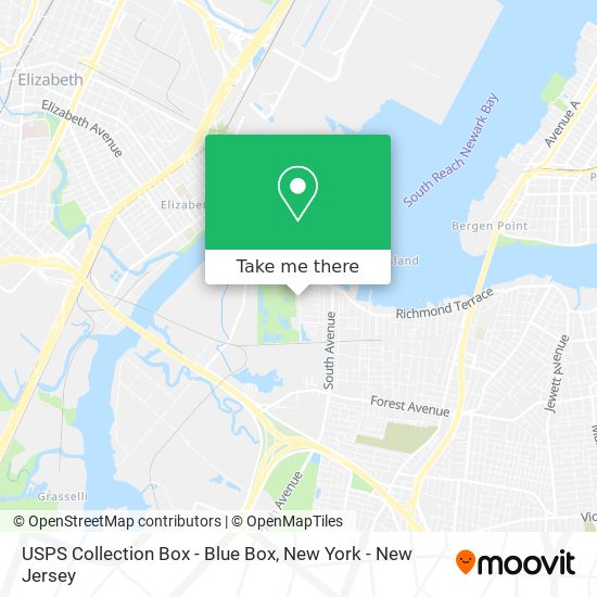 Mapa de USPS Collection Box - Blue Box