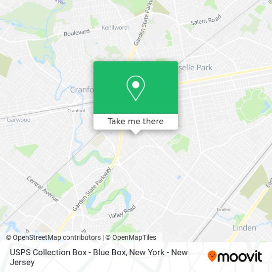 USPS Collection Box - Blue Box map