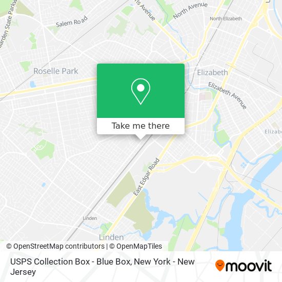 USPS Collection Box - Blue Box map