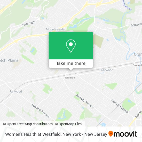 Women's Health at Westfield map