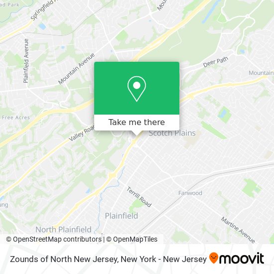 Mapa de Zounds of North New Jersey