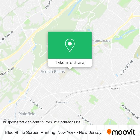 Blue Rhino Screen Printing map