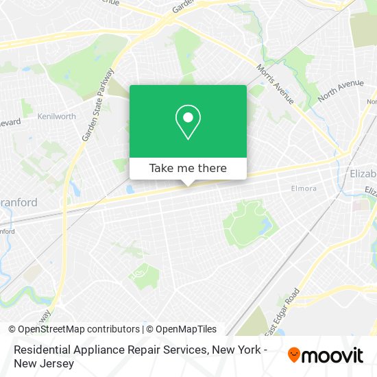 Residential Appliance Repair Services map