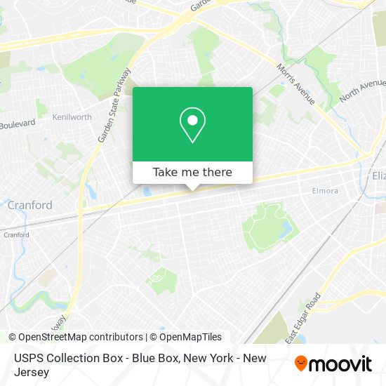 Mapa de USPS Collection Box - Blue Box