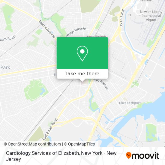 Cardiology Services of Elizabeth map