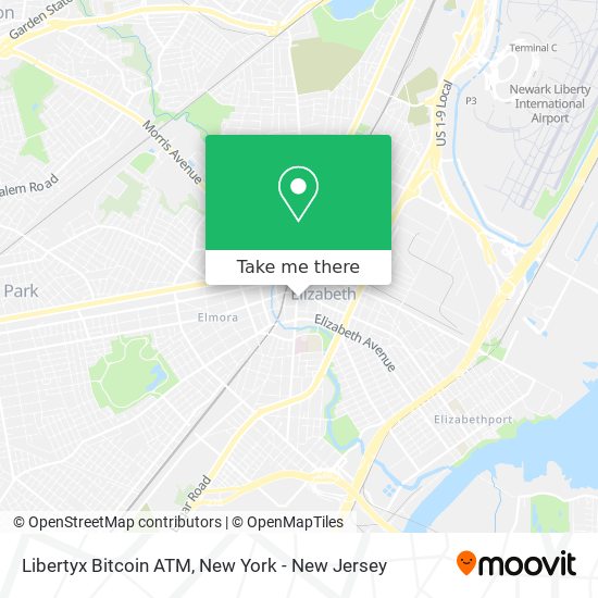 Mapa de Libertyx Bitcoin ATM