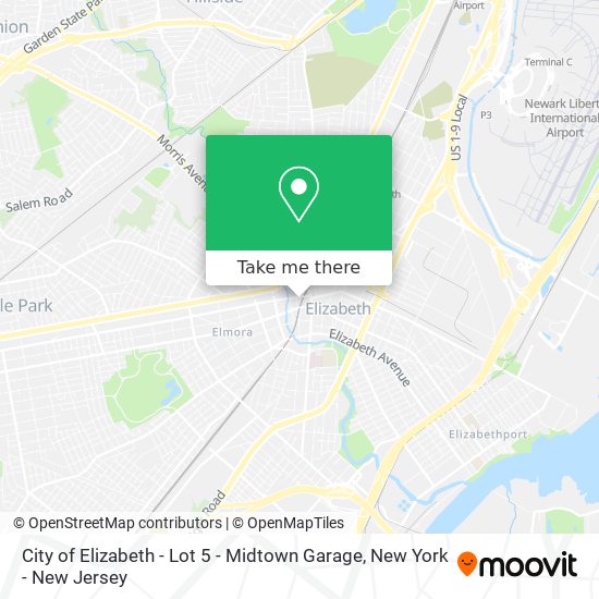 Mapa de City of Elizabeth - Lot 5 - Midtown Garage