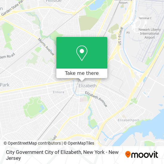 City Government City of Elizabeth map