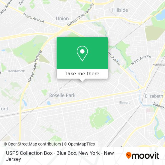 USPS Collection Box - Blue Box map