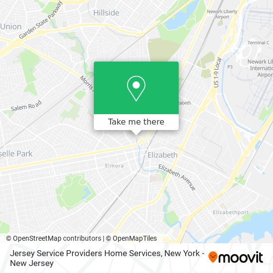 Jersey Service Providers Home Services map