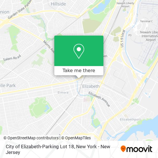 City of Elizabeth-Parking Lot 18 map