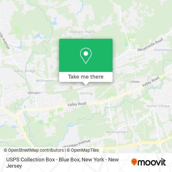 Mapa de USPS Collection Box - Blue Box