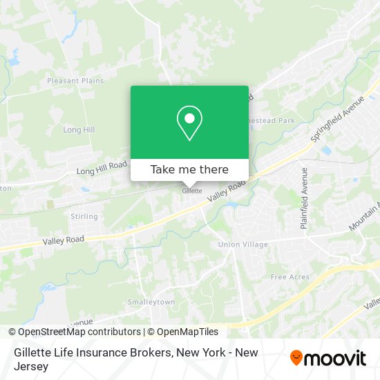 Gillette Life Insurance Brokers map