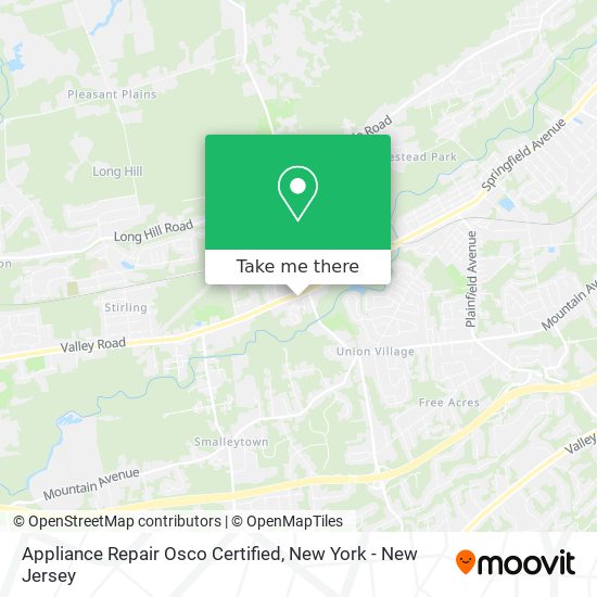 Mapa de Appliance Repair Osco Certified