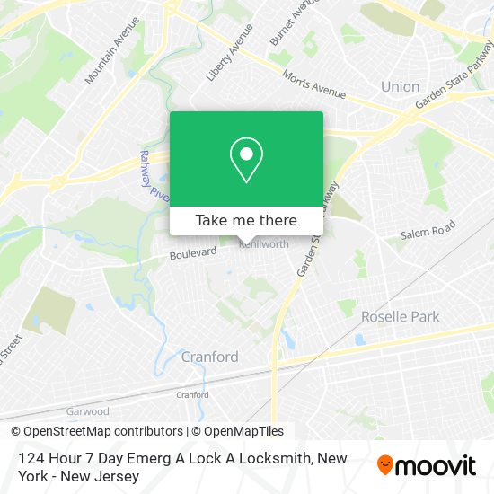 124 Hour 7 Day Emerg A Lock A Locksmith map