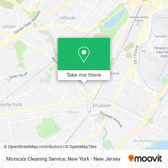 Monica's Cleaning Service map