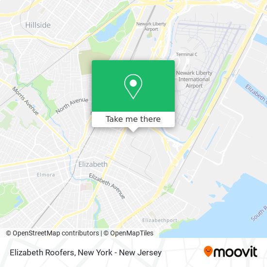 Mapa de Elizabeth Roofers