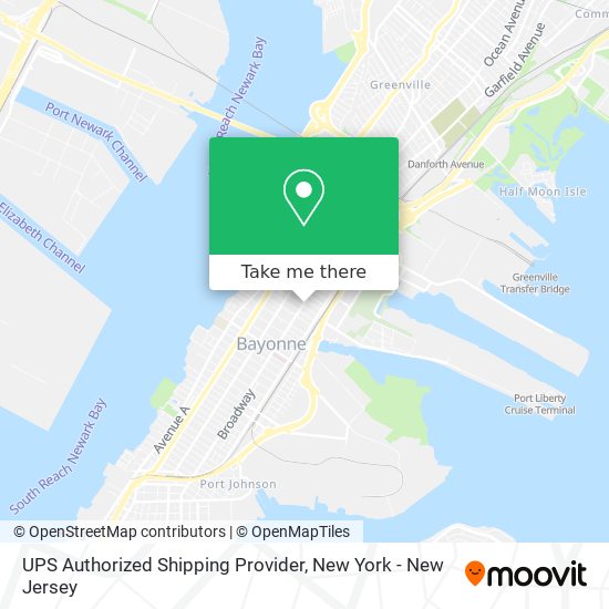 Mapa de UPS Authorized Shipping Provider
