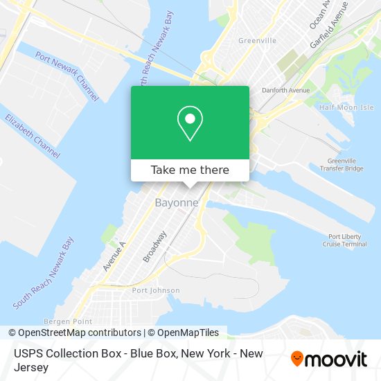 USPS Collection Box - Blue Box map