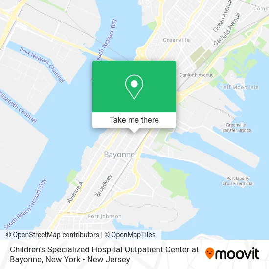 Children's Specialized Hospital Outpatient Center at Bayonne map