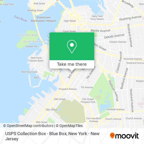 USPS Collection Box - Blue Box map