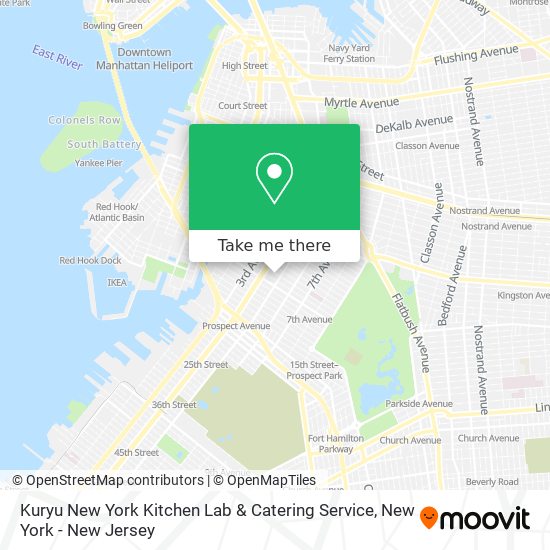 Mapa de Kuryu New York Kitchen Lab & Catering Service