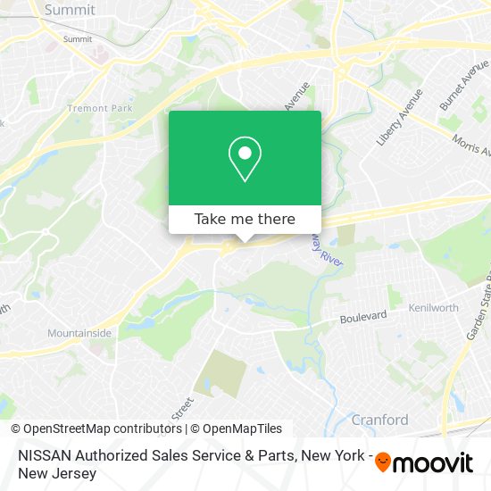 NISSAN Authorized Sales Service & Parts map