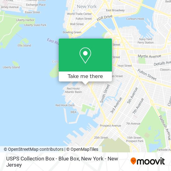 Mapa de USPS Collection Box - Blue Box