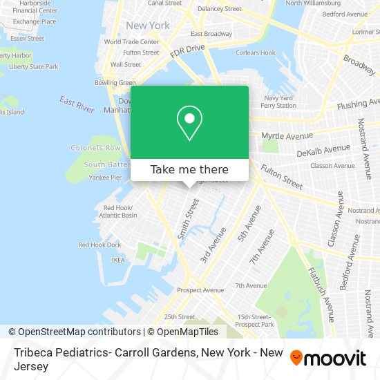 Mapa de Tribeca Pediatrics- Carroll Gardens