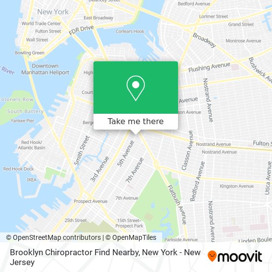 Mapa de Brooklyn Chiropractor Find Nearby
