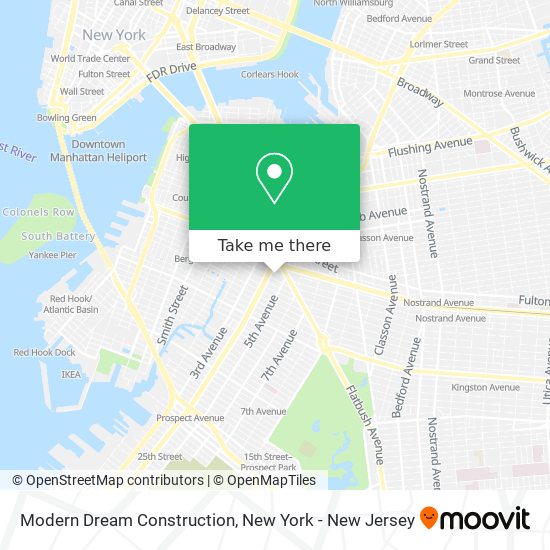Modern Dream Construction map