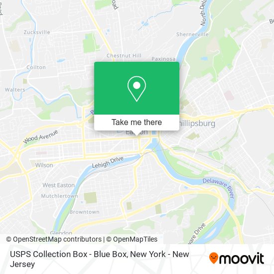 USPS Collection Box - Blue Box map