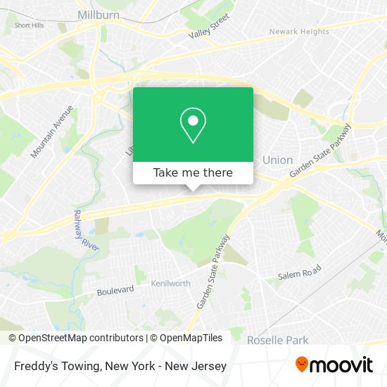 Freddy's Towing map