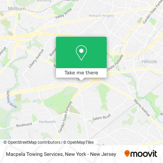 Mapa de Macpela Towing Services