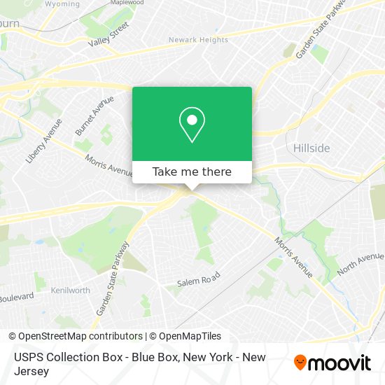 USPS Collection Box - Blue Box map