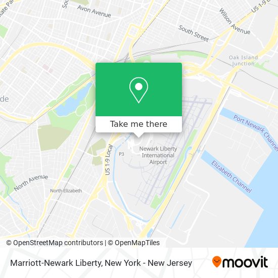 Marriott-Newark Liberty map