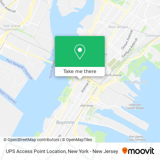 UPS Access Point Location map