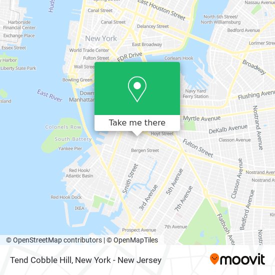 Tend Cobble Hill map