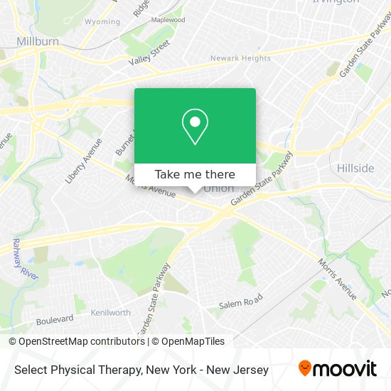 Select Physical Therapy map