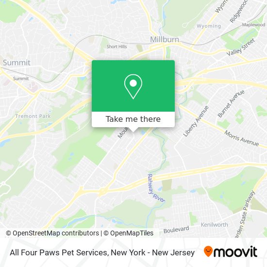 All Four Paws Pet Services map