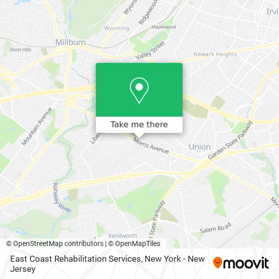 East Coast Rehabilitation Services map