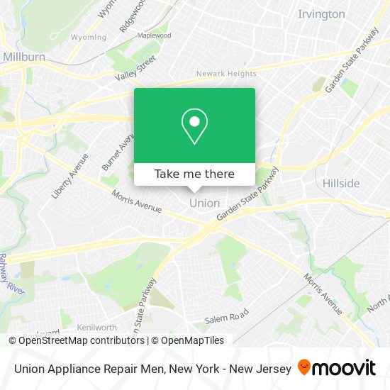 Mapa de Union Appliance Repair Men
