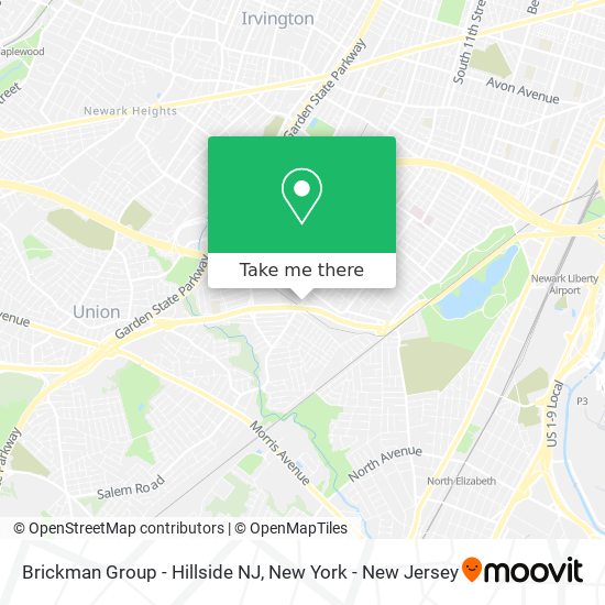 Brickman Group - Hillside NJ map