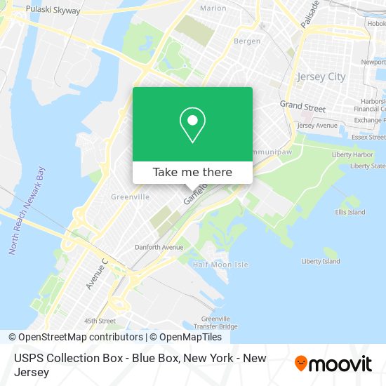 Mapa de USPS Collection Box - Blue Box