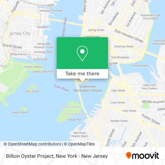 Billion Oyster Project map