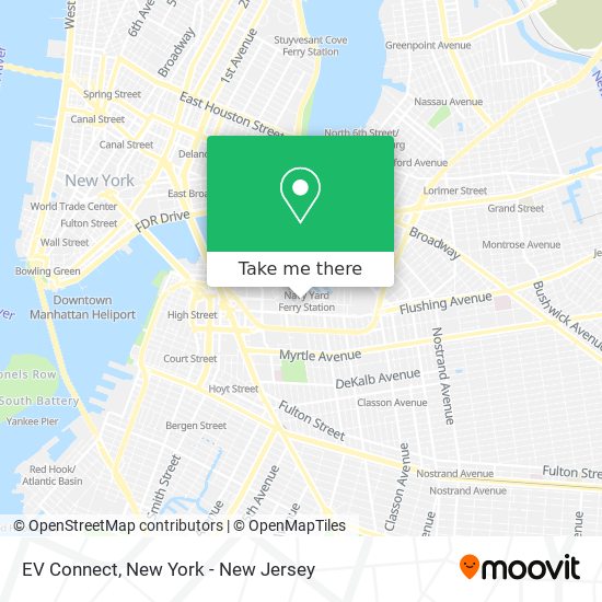 EV Connect map