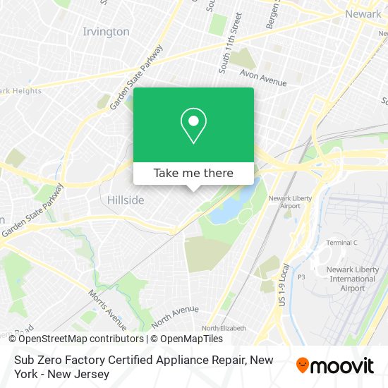 Sub Zero Factory Certified Appliance Repair map